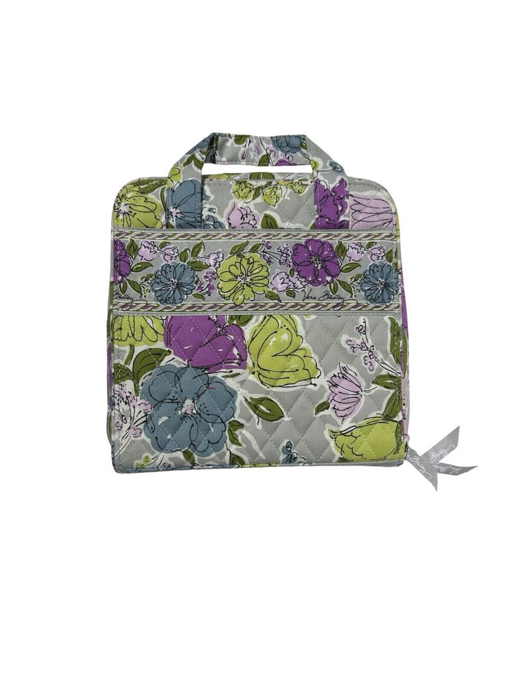 Vera Bradley Watercolor Floral‎ Travel Cosmetic Organizer Makeup Toiletry Case